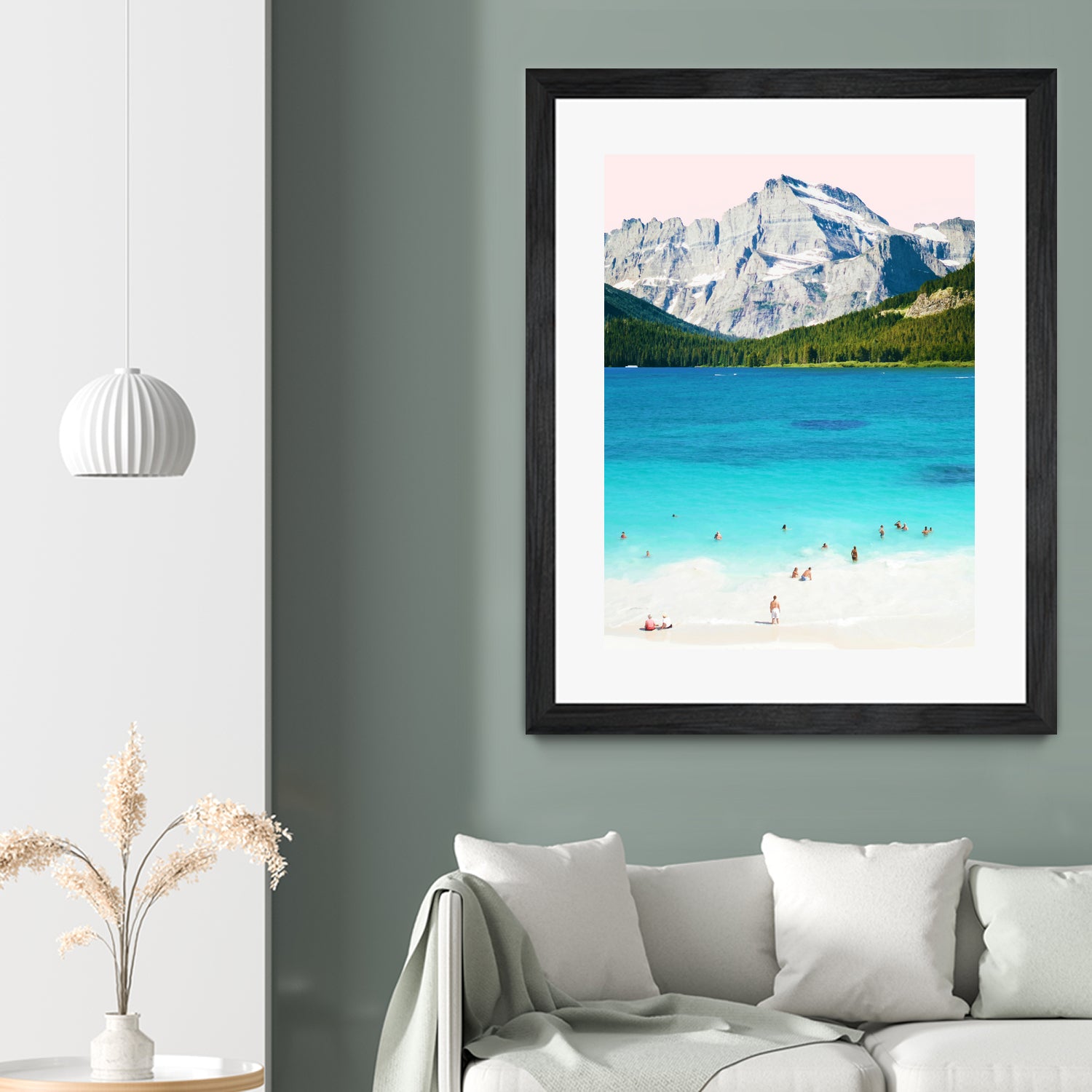 Summer vibes by 83 oranges on GIANT ART - blue digital mountain