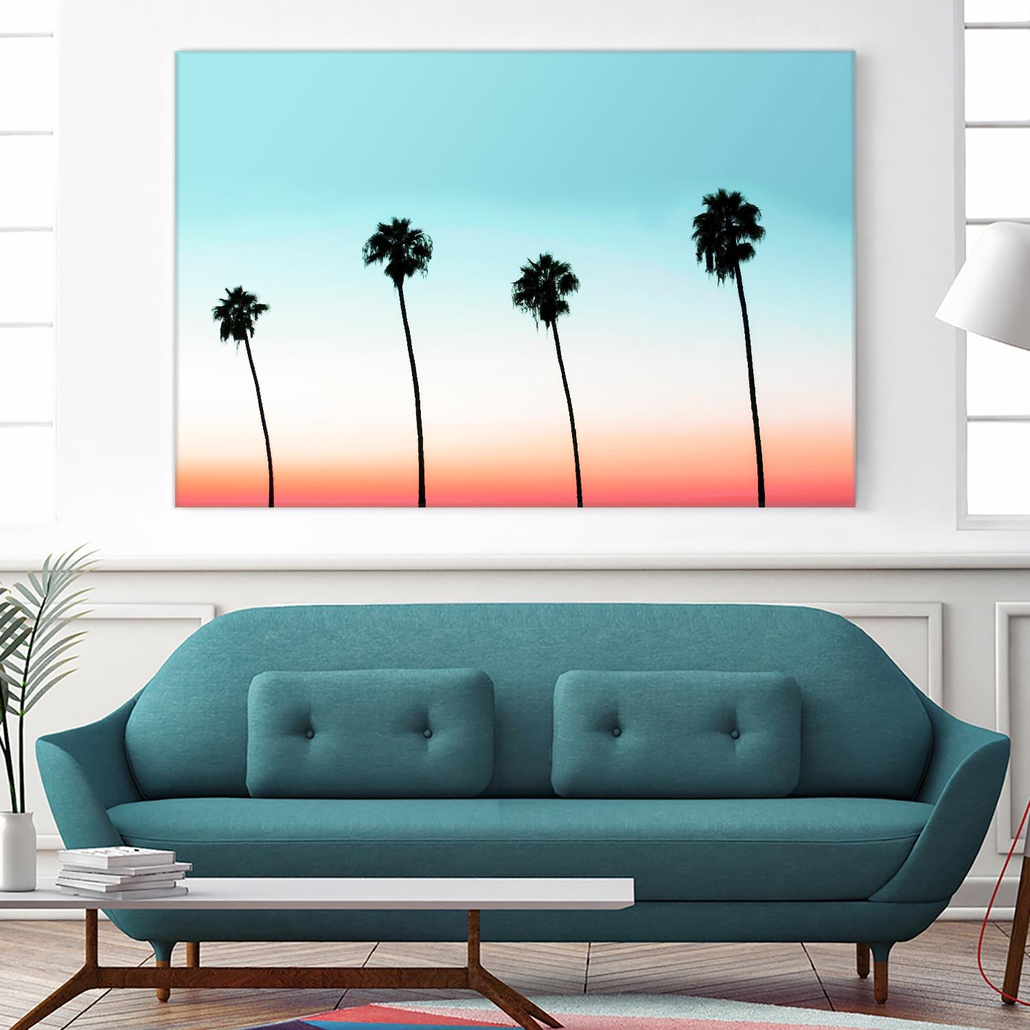 Sunset-Boulevard by 83 oranges on GIANT ART - orange digital palm tree