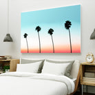 Sunset-Boulevard by 83 oranges on GIANT ART - orange digital palm tree