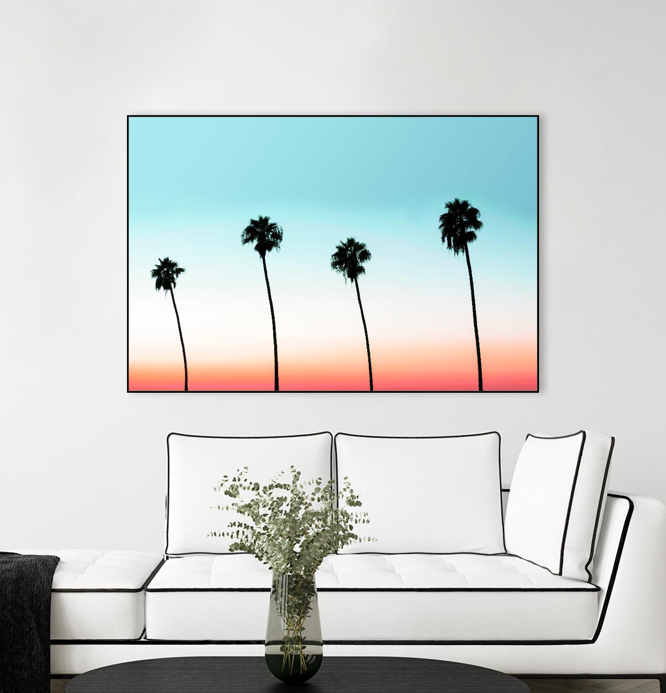 Sunset-Boulevard by 83 oranges on GIANT ART - orange digital palm tree