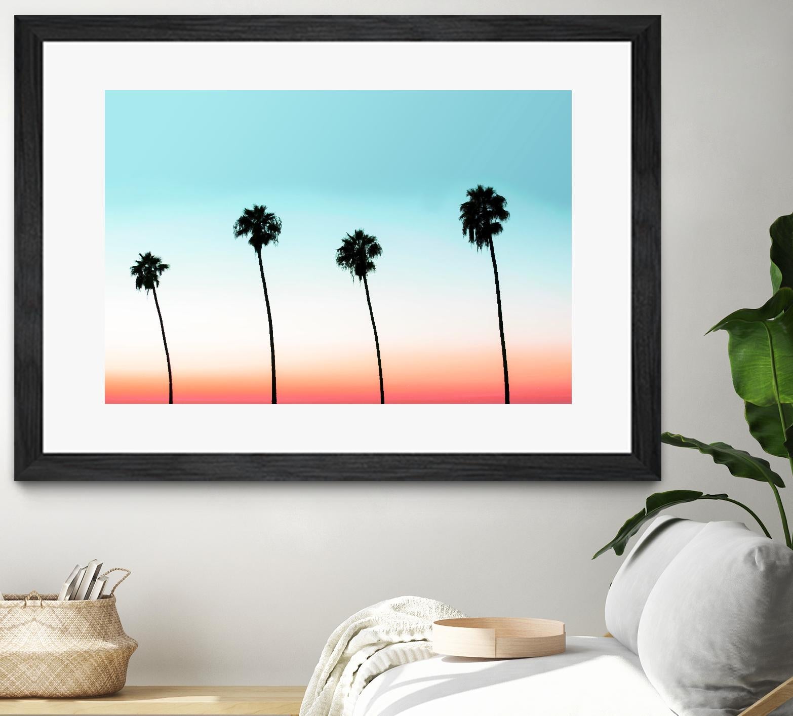 Sunset-Boulevard by 83 oranges on GIANT ART - orange digital palm tree