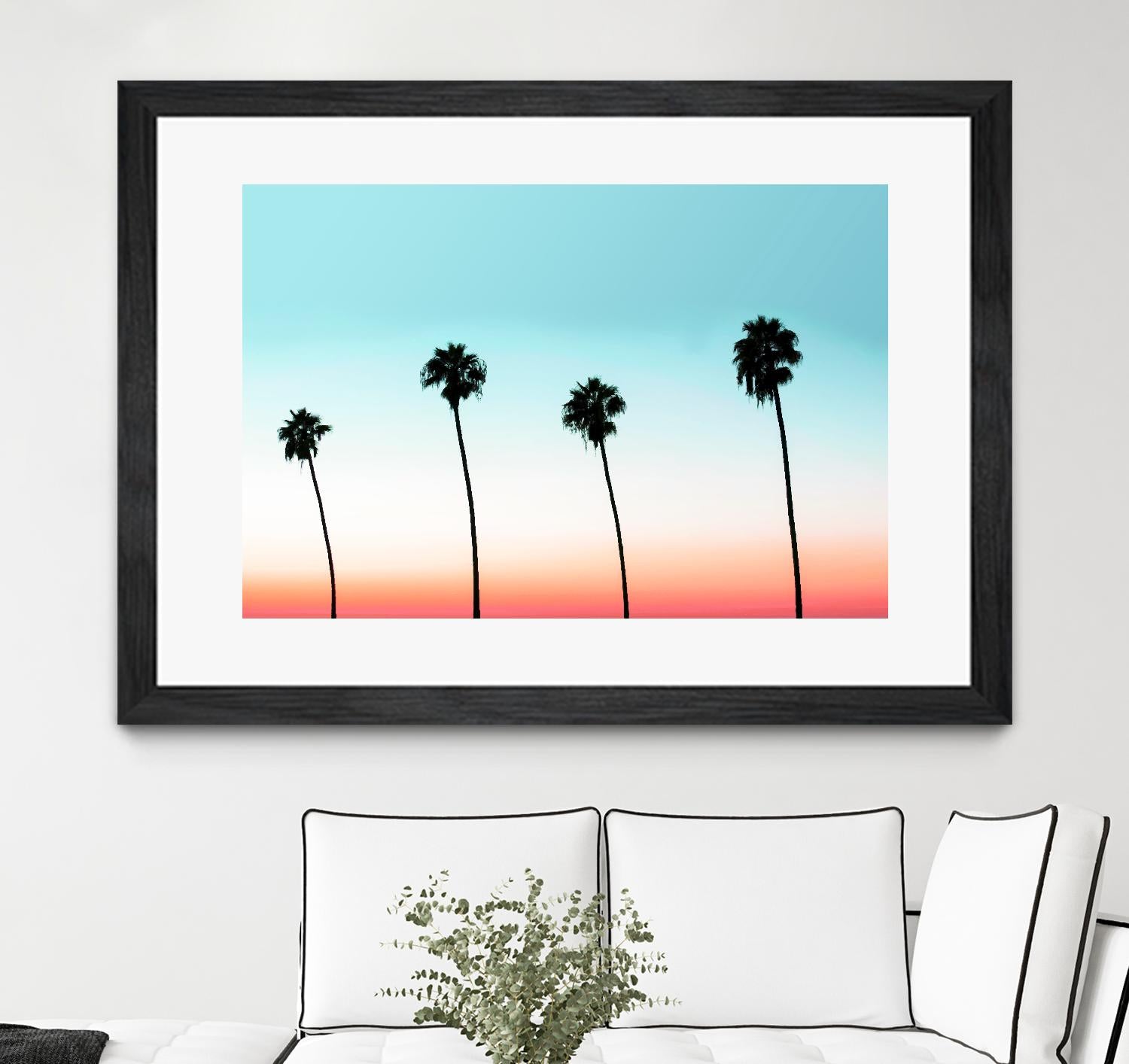 Sunset-Boulevard by 83 oranges on GIANT ART - orange digital palm tree