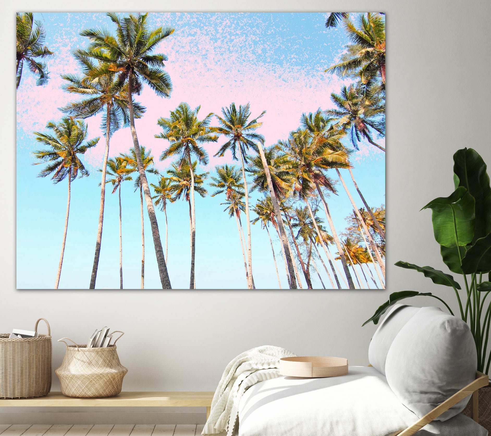 Coconut Palms by 83 Oranges on GIANT ART - bleu digital sky