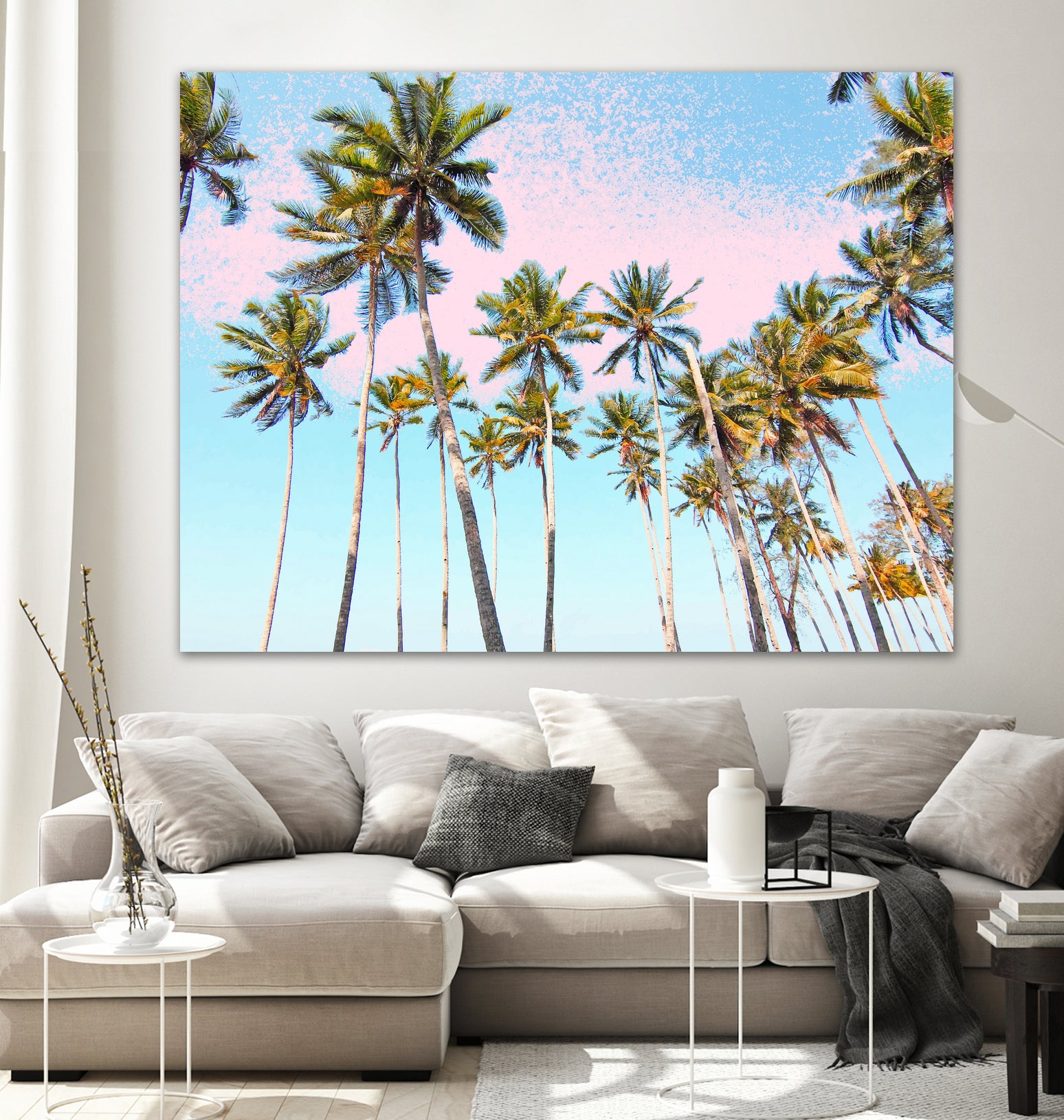 Coconut Palms by 83 Oranges on GIANT ART - bleu digital sky