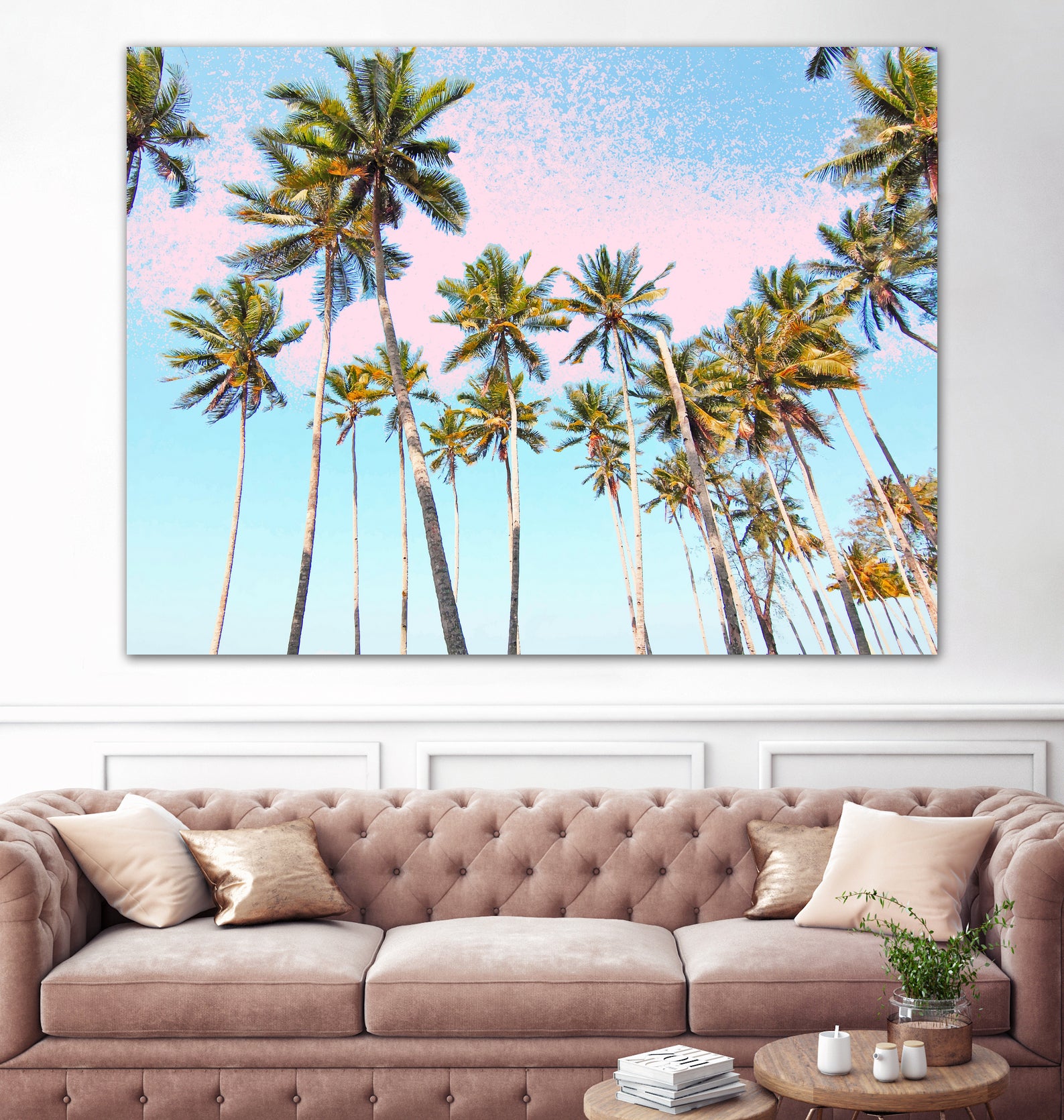 Coconut Palms by 83 Oranges on GIANT ART - bleu digital sky