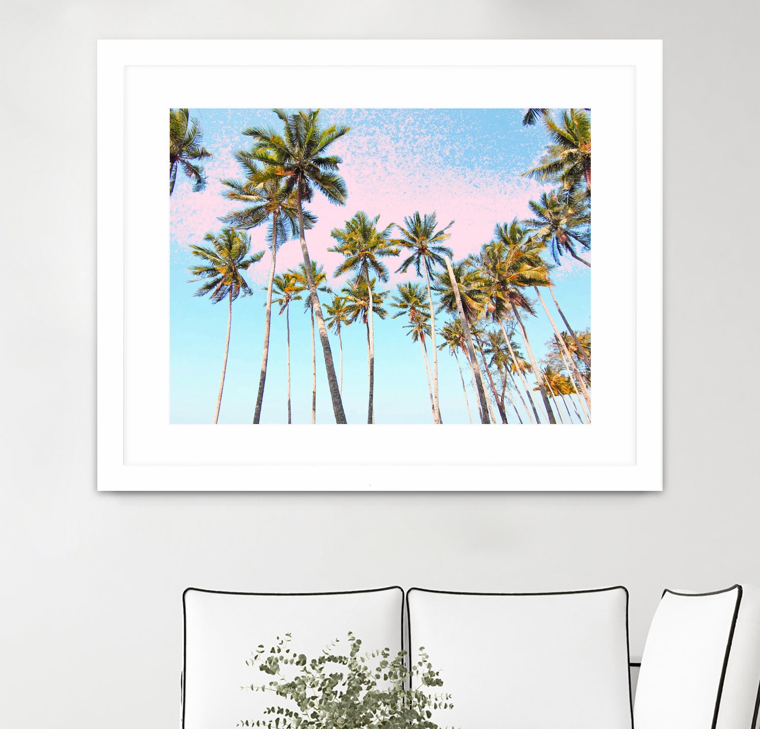 Coconut Palms by 83 Oranges on GIANT ART - bleu digital sky