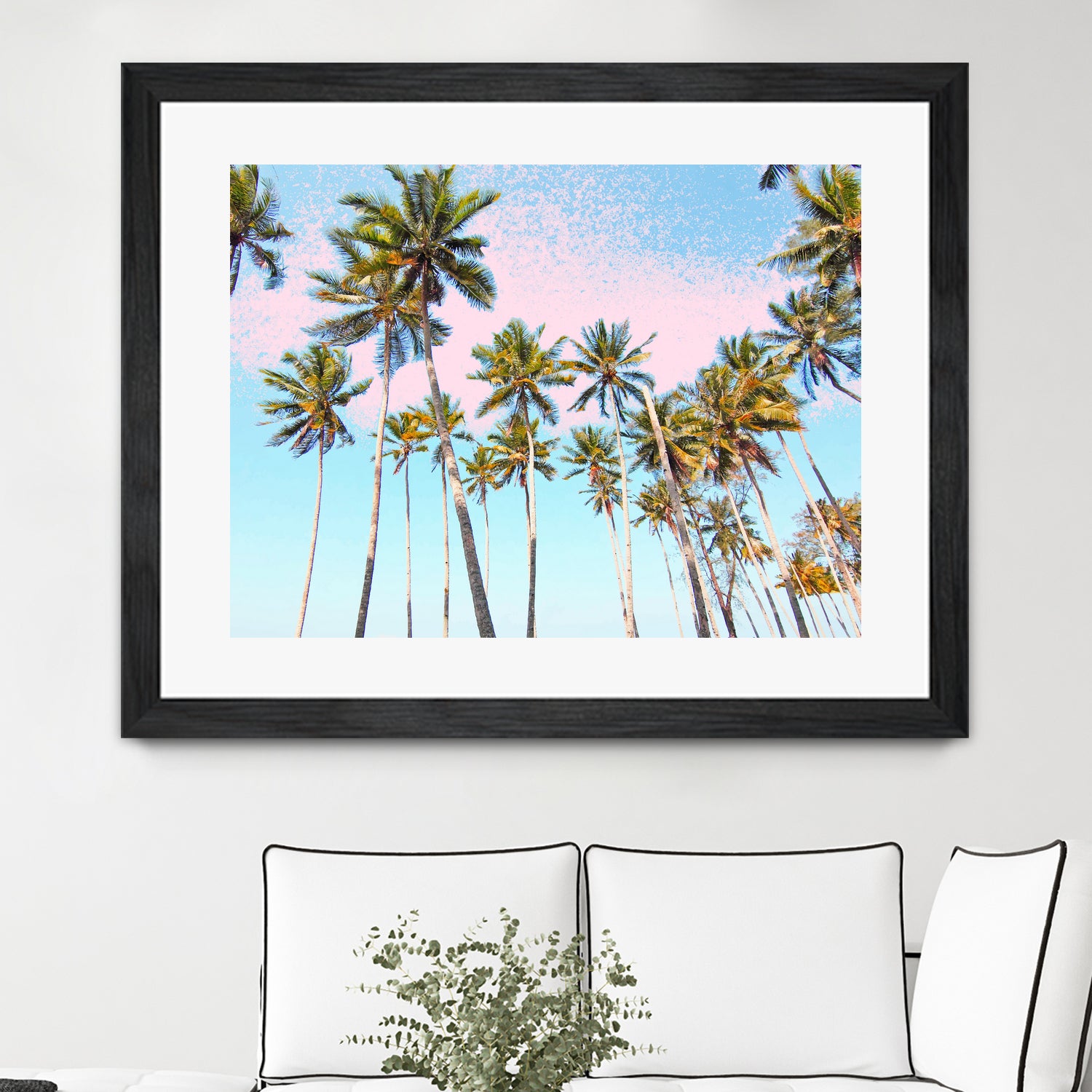 Coconut Palms by 83 Oranges on GIANT ART - bleu digital sky