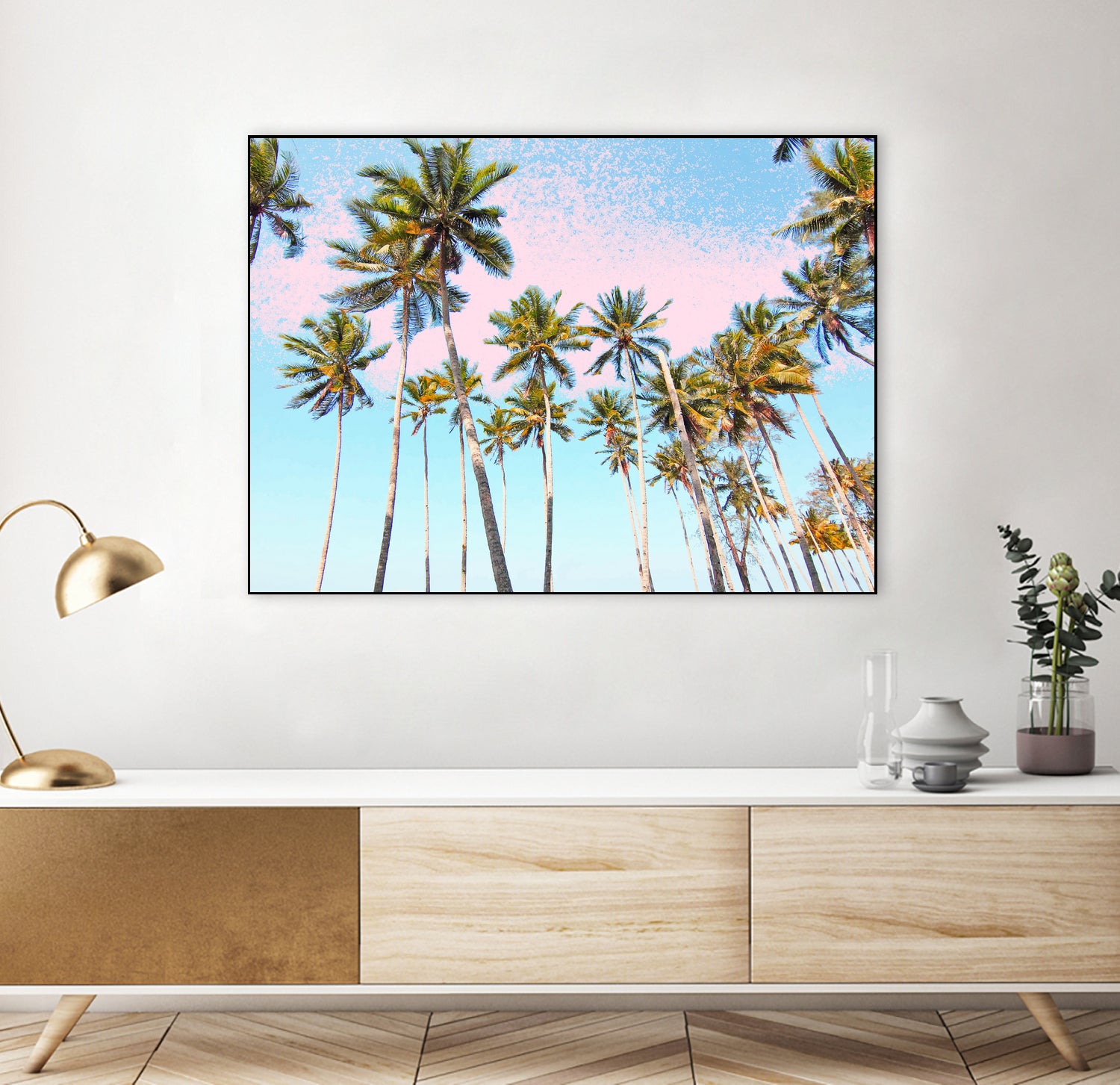 Coconut Palms by 83 Oranges on GIANT ART - bleu digital sky