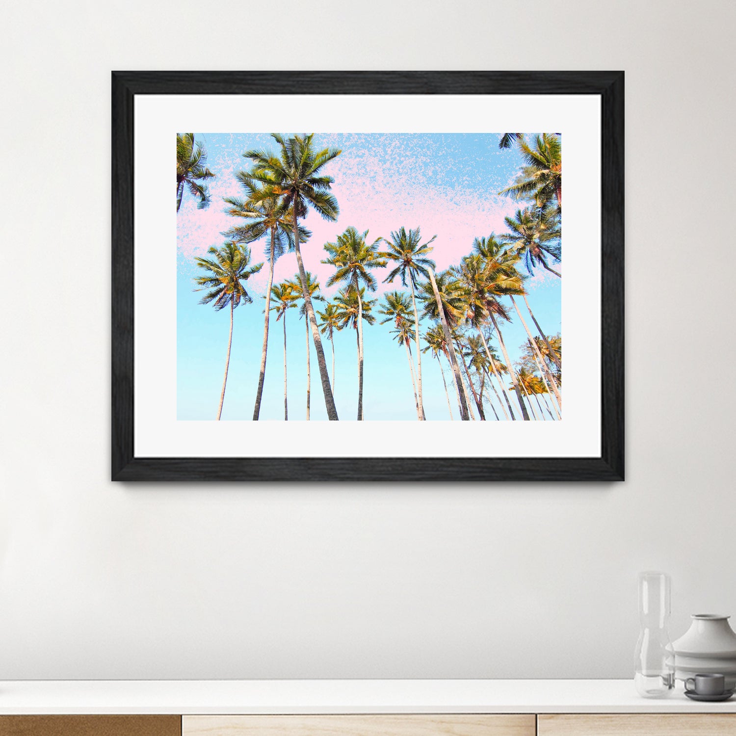 Coconut Palms by 83 Oranges on GIANT ART - bleu digital sky