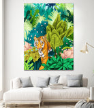 Jungle Tiger by 83 oranges on GIANT ART - orange digital jungle