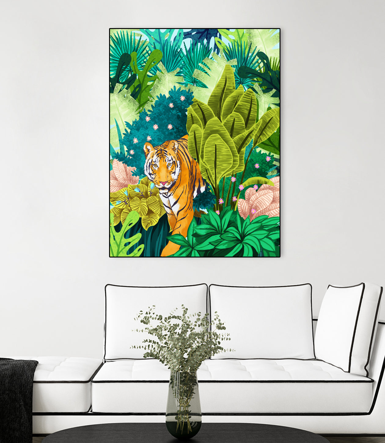 Jungle Tiger by 83 oranges on GIANT ART - orange digital jungle