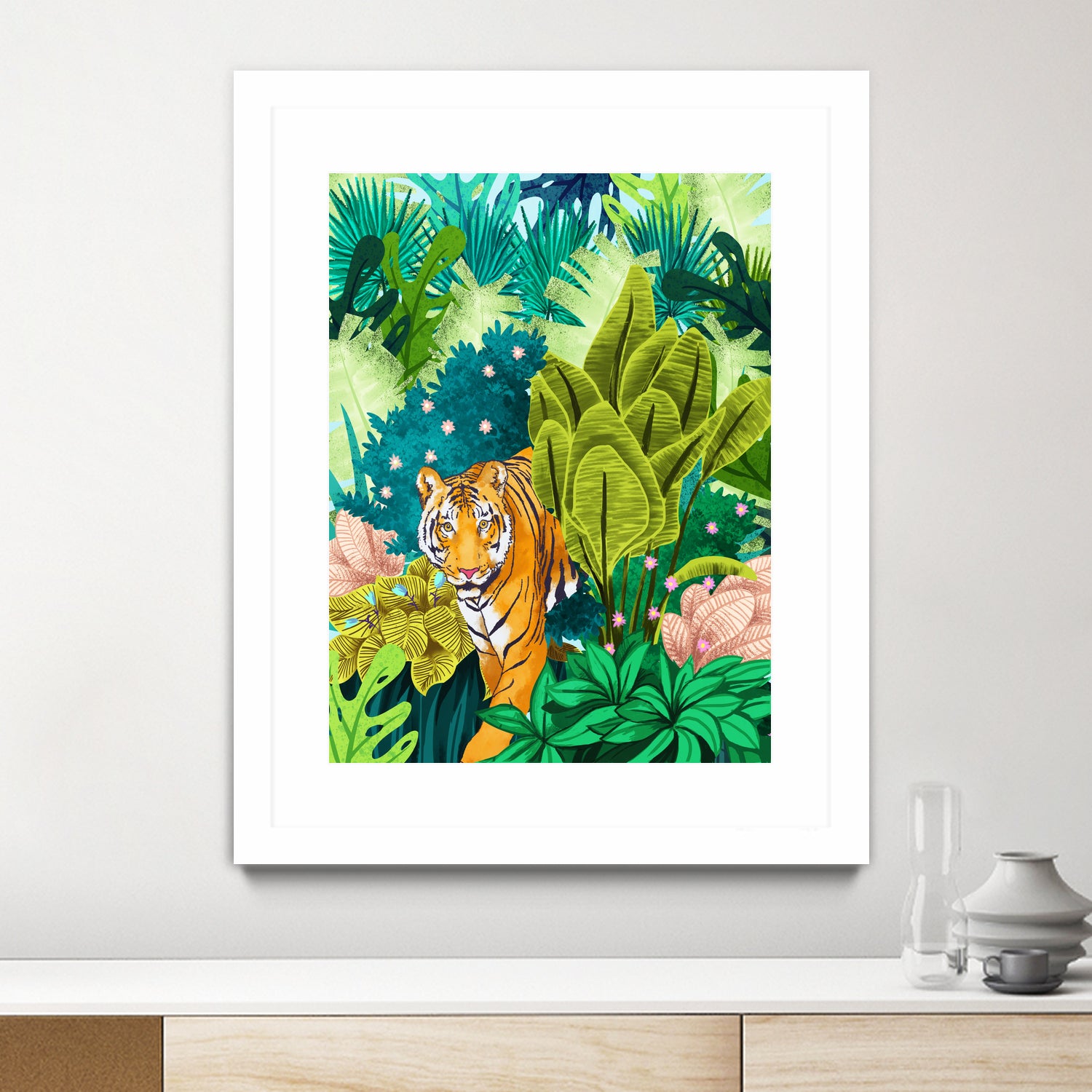 Jungle Tiger by 83 oranges on GIANT ART - orange digital jungle