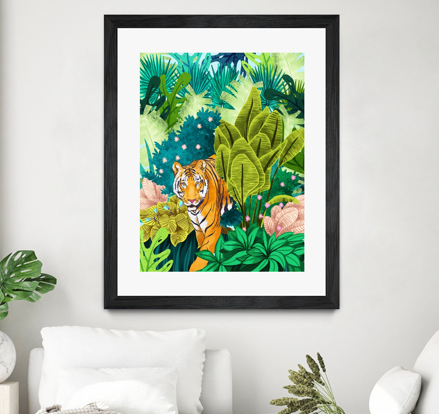 Jungle Tiger by 83 oranges on GIANT ART - orange digital jungle