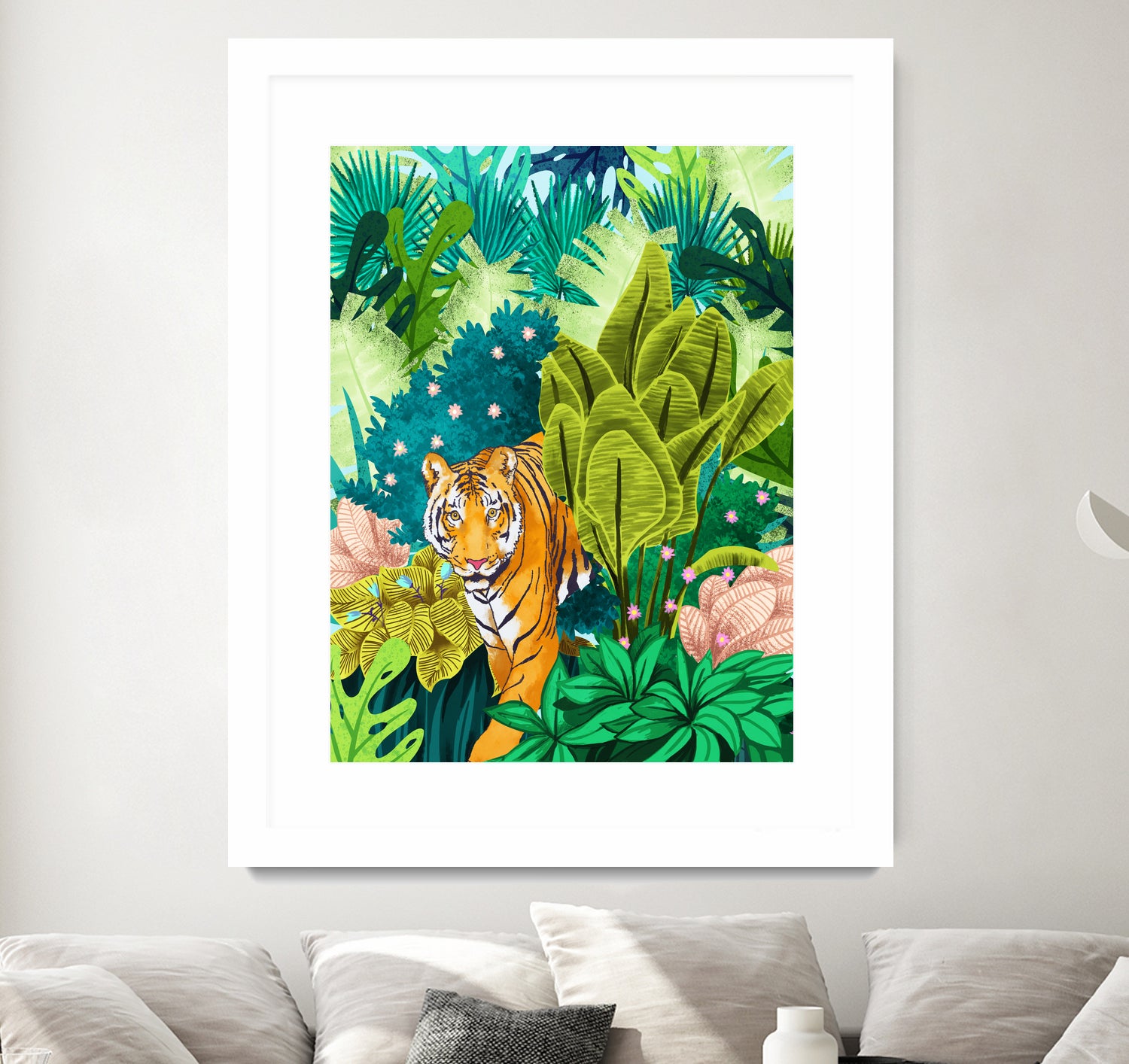 Jungle Tiger by 83 oranges on GIANT ART - orange digital jungle