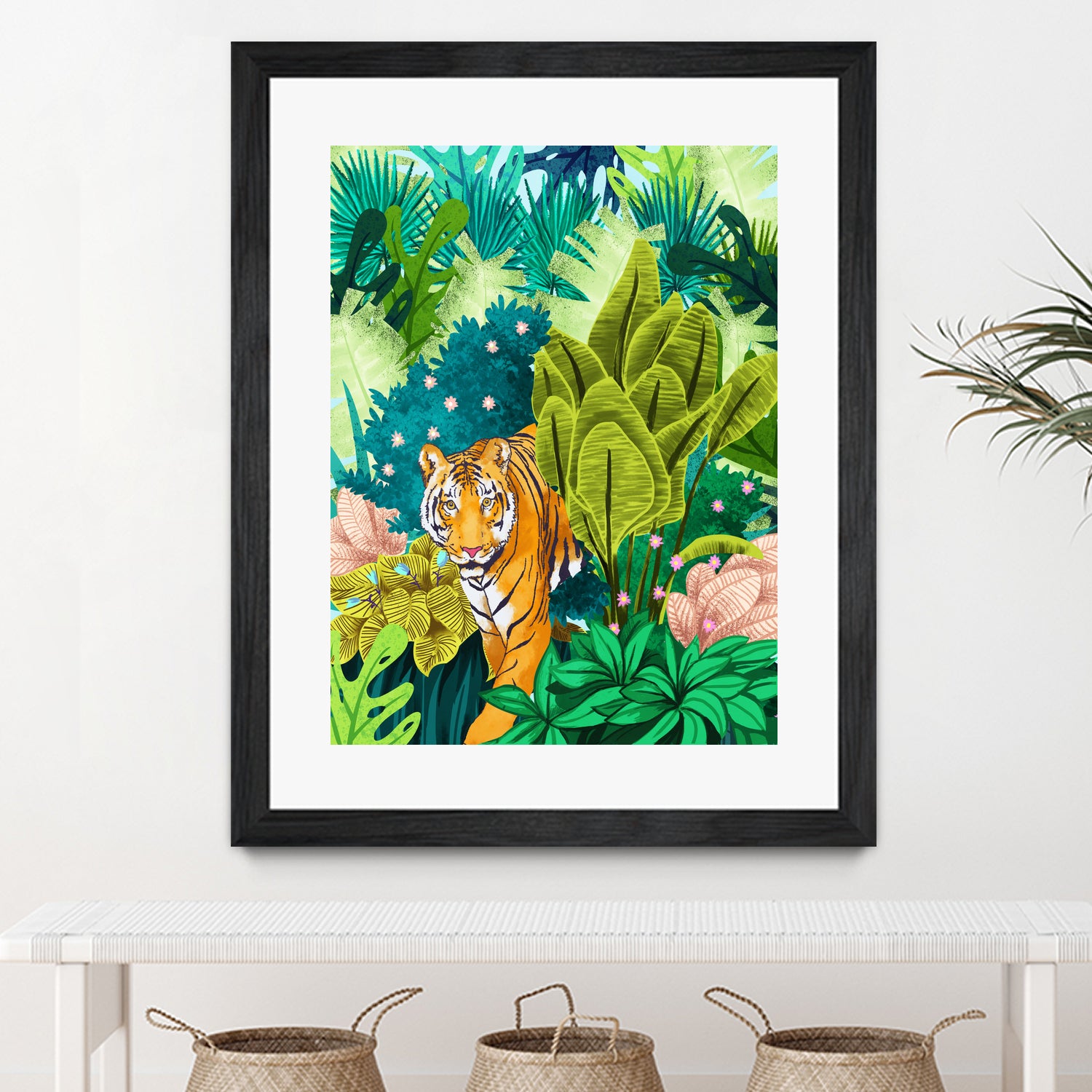 Jungle Tiger by 83 oranges on GIANT ART - orange digital jungle