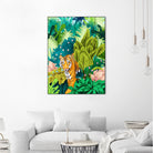 Jungle Tiger by 83 oranges on GIANT ART - orange digital jungle