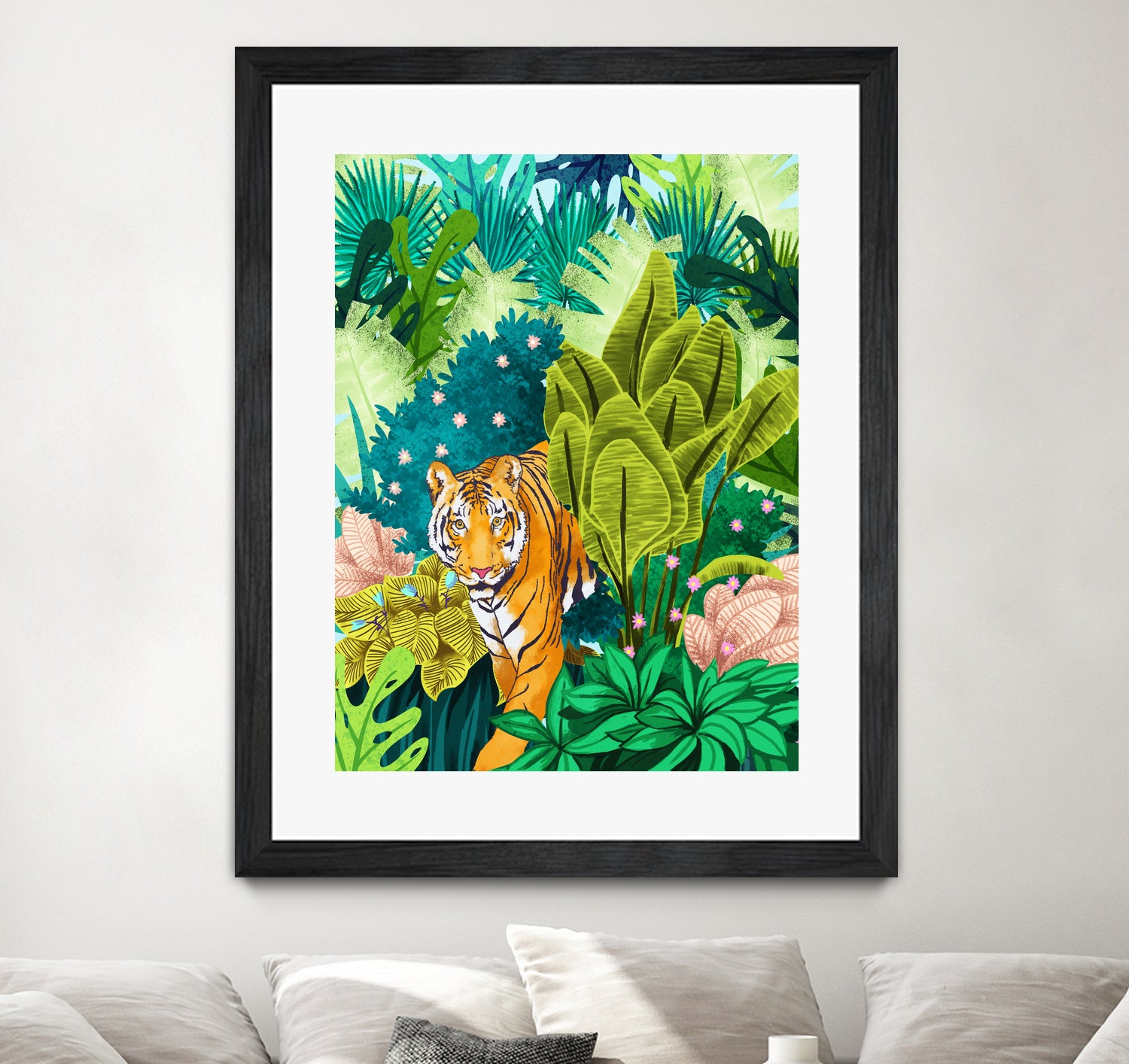 Jungle Tiger by 83 oranges on GIANT ART - orange digital jungle