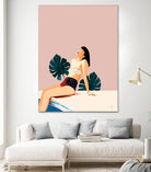 Sunday by 83 Oranges on GIANT ART - pink illustration pool