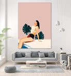 Sunday by 83 Oranges on GIANT ART - pink illustration pool