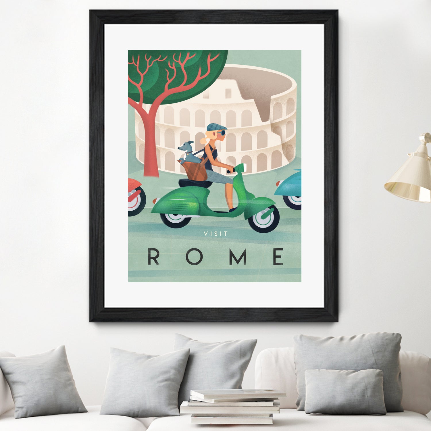 Visit Rome Vintage Art by Martin Wickstrom on GIANT ART