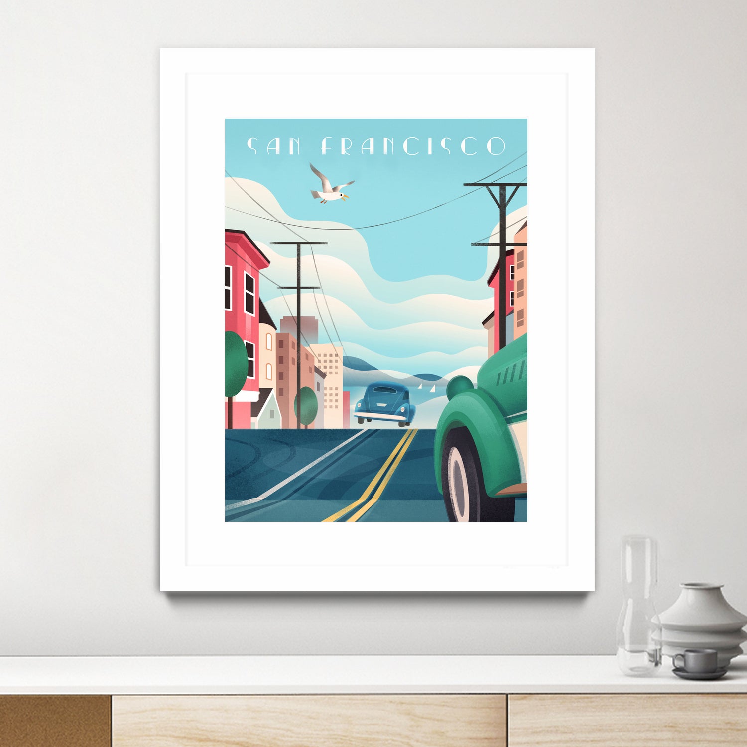 Art Deco San Francisco Car Chase by Martin Wickstrom on GIANT ART