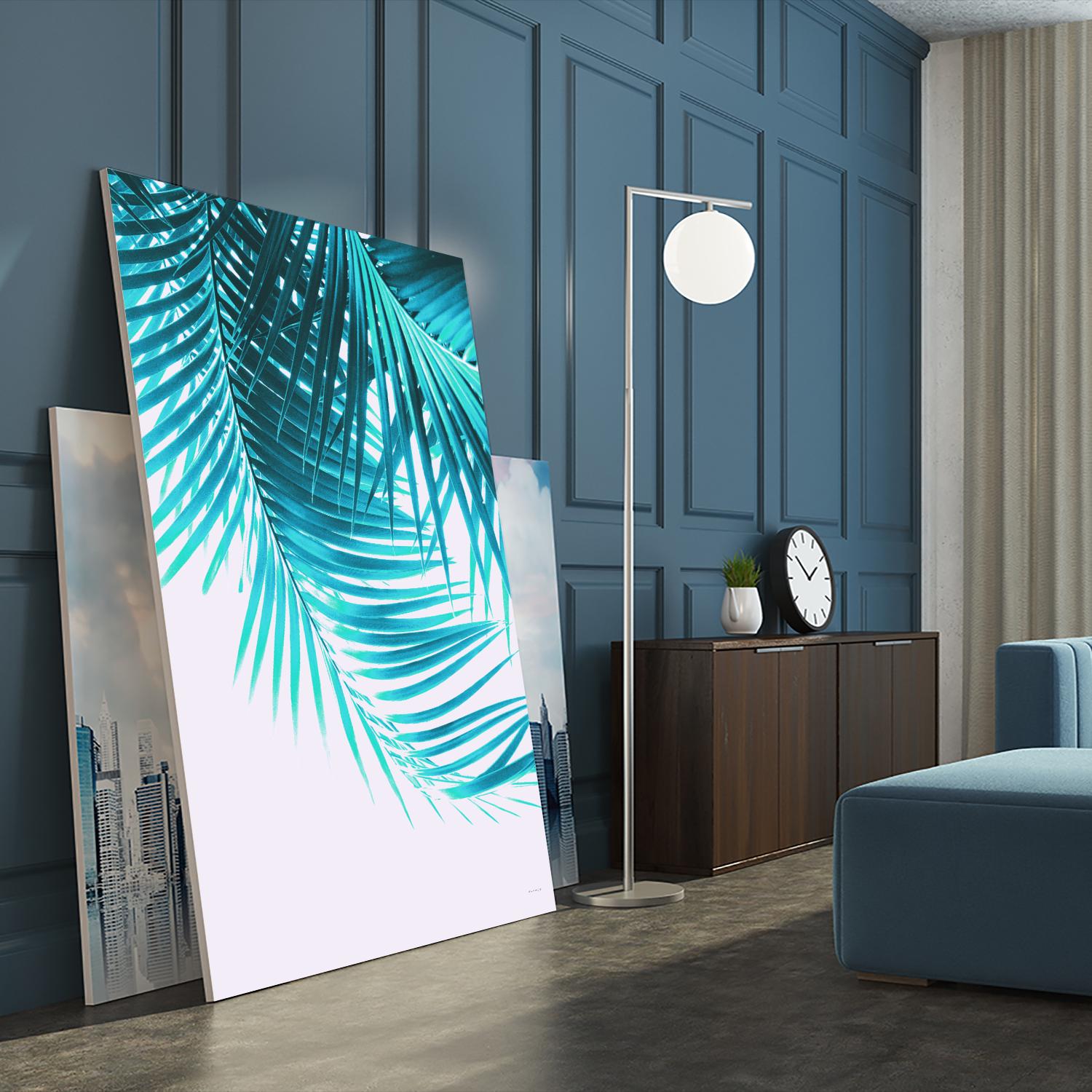 Palm Leaves Turquoise Summer Vibes #1 by Anita's & Bella's Art on GIANT ART