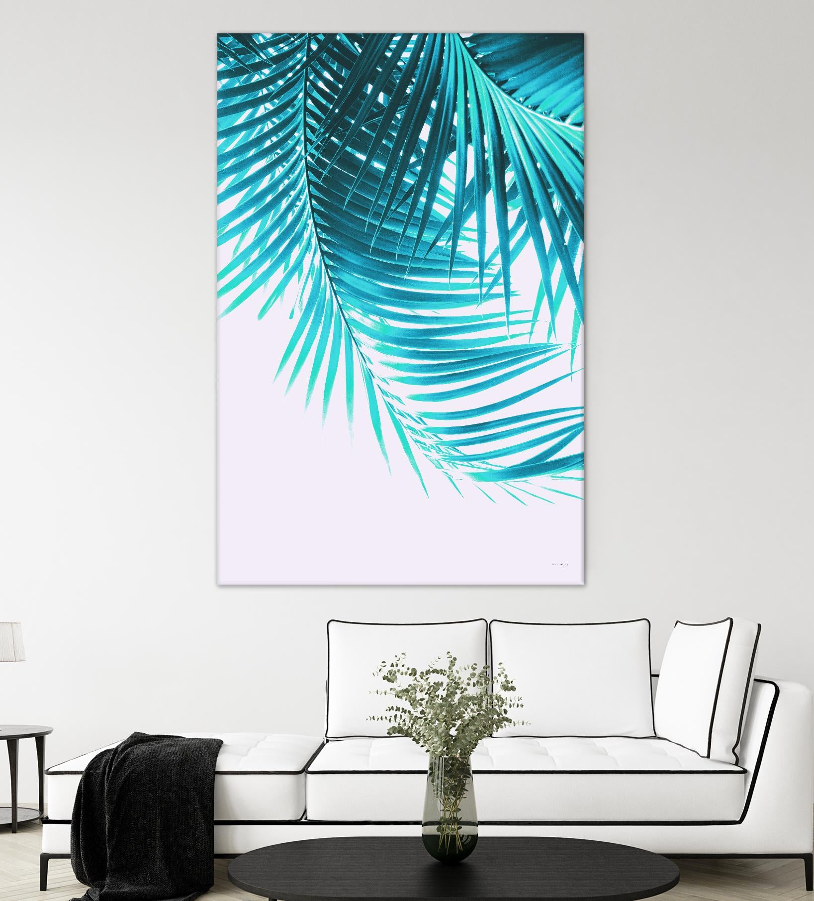 Palm Leaves Turquoise Summer Vibes #1 by Anita's & Bella's Art on GIANT ART