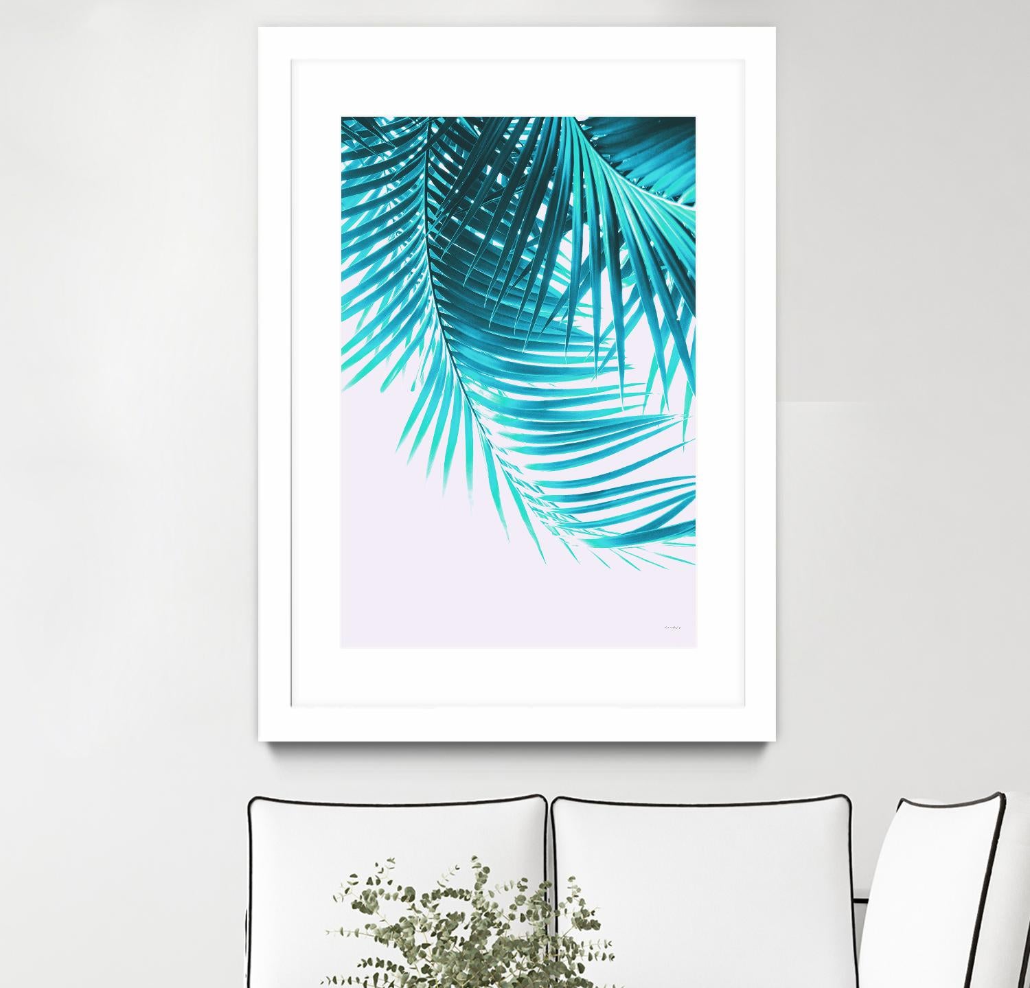 Palm Leaves Turquoise Summer Vibes #1 by Anita's & Bella's Art on GIANT ART