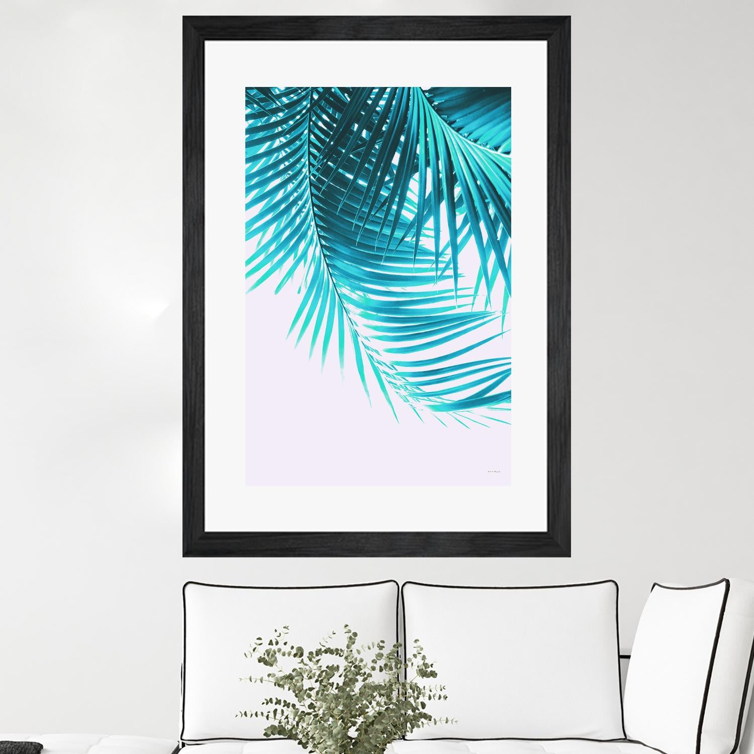 Palm Leaves Turquoise Summer Vibes #1 by Anita's & Bella's Art on GIANT ART