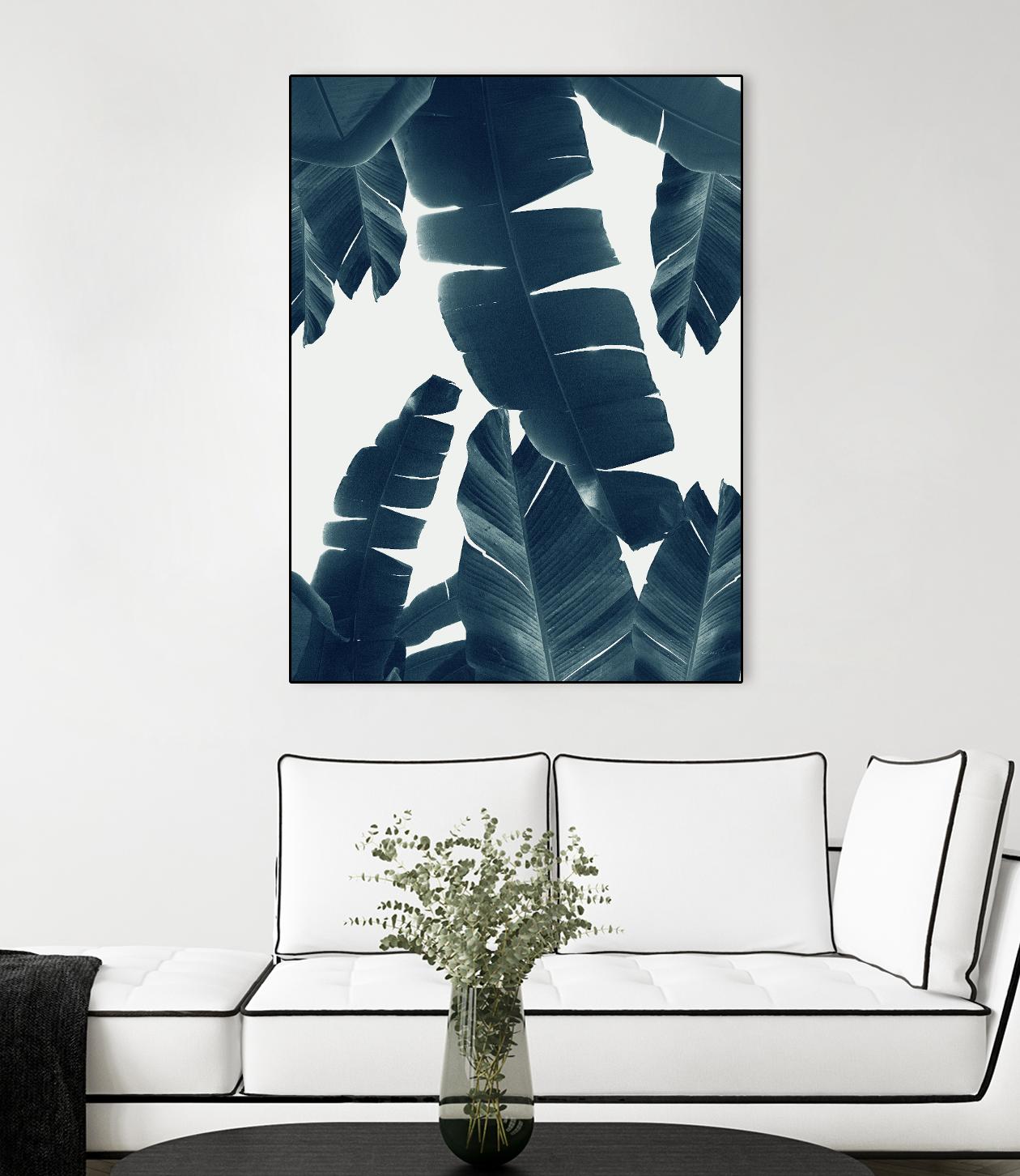 Banana Leaves Green Blue Vibes #2 #tropical #decor #art by Anita's & Bella's Art on GIANT ART