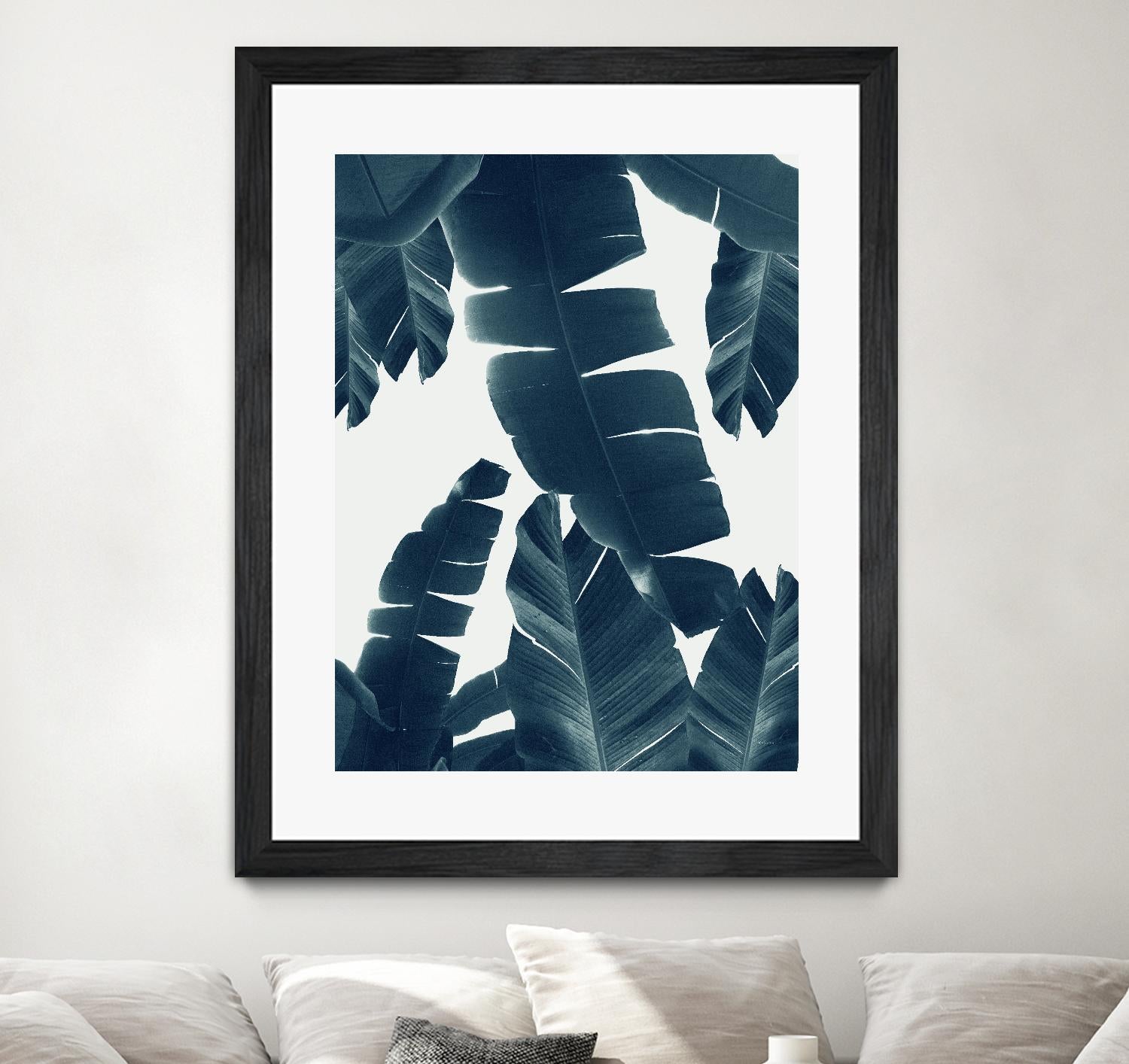 Banana Leaves Green Blue Vibes #2 #tropical #decor #art by Anita's & Bella's Art on GIANT ART