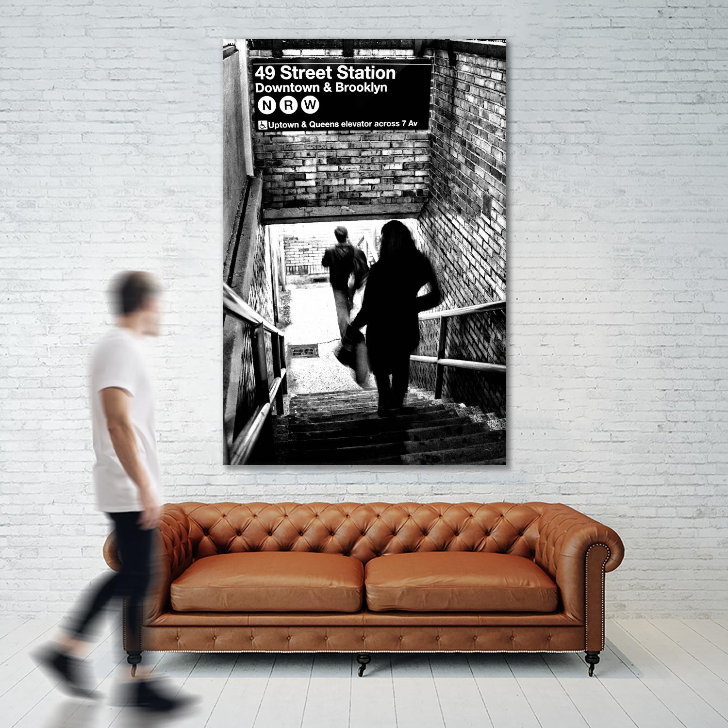 Subway Shadows by Karol Livote on GIANT ART - white black&white