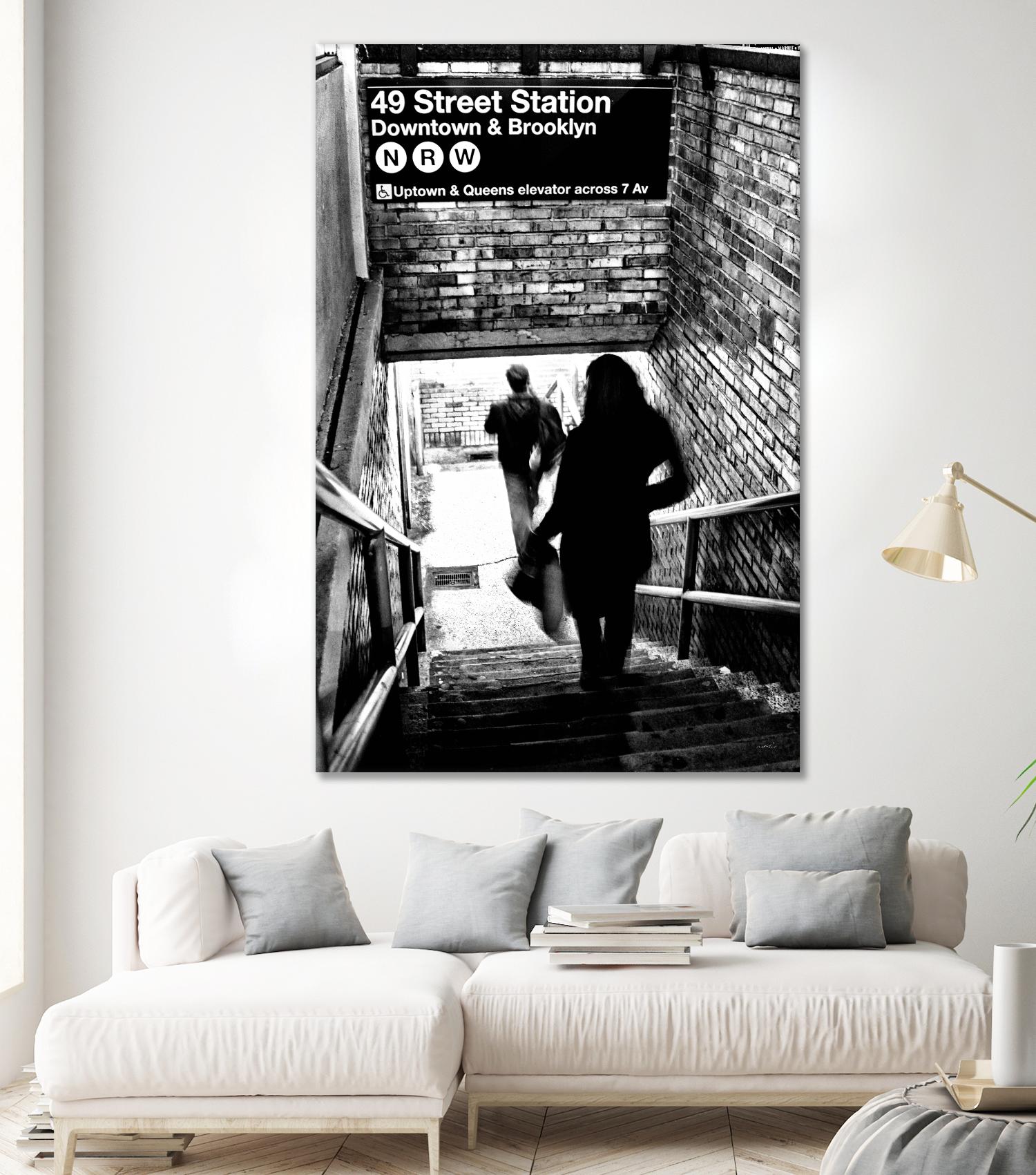 Subway Shadows by Karol Livote on GIANT ART - white black&white