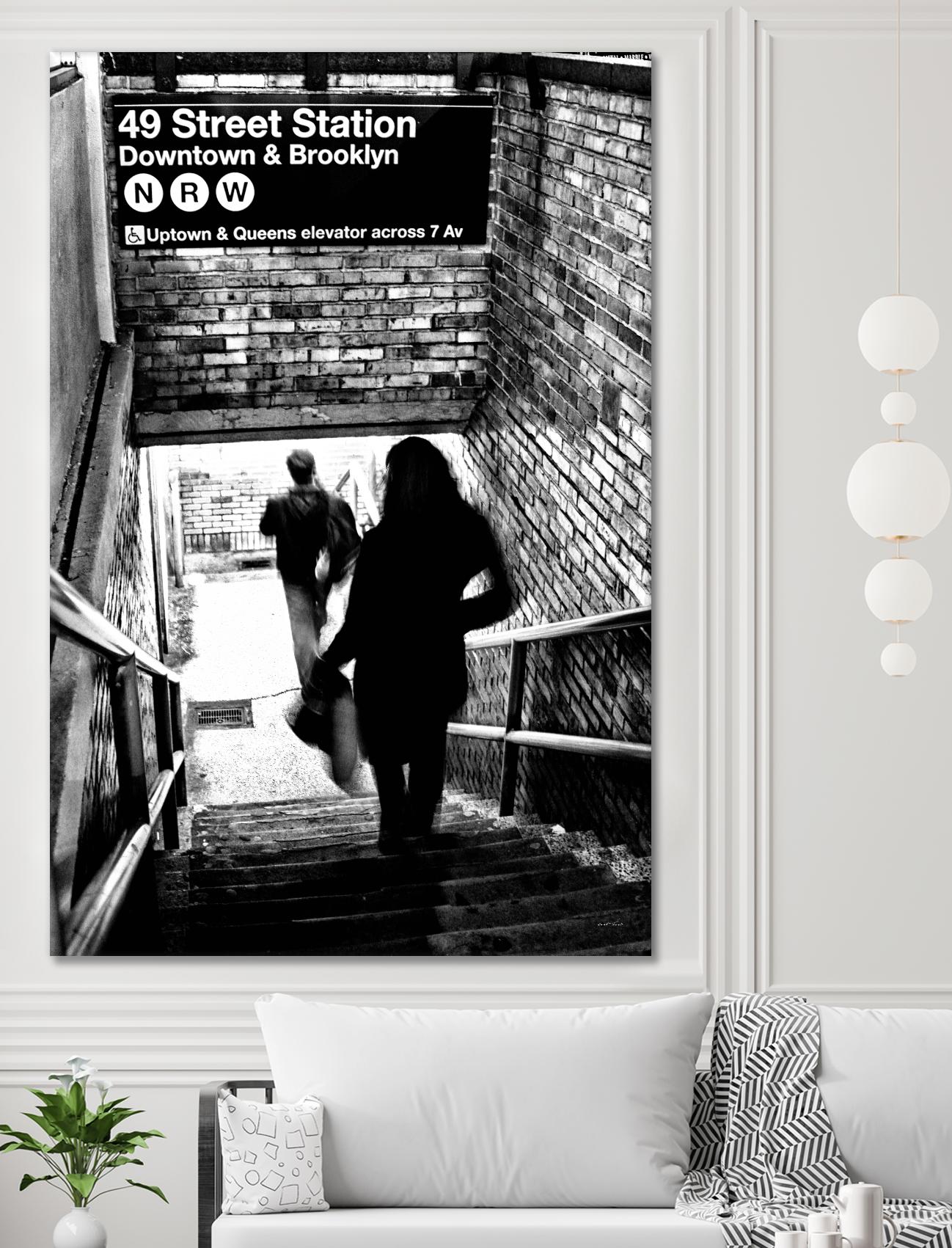 Subway Shadows by Karol Livote on GIANT ART - white black&white