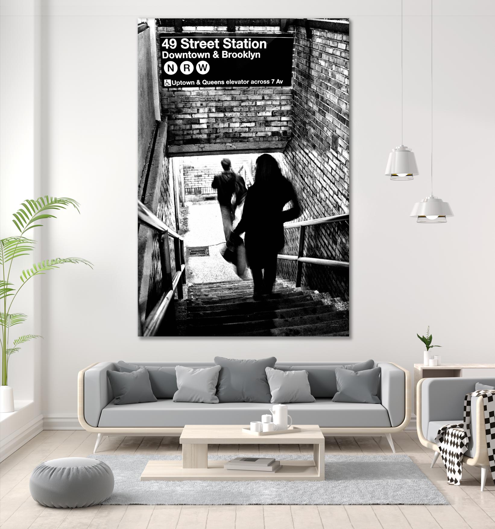 Subway Shadows by Karol Livote on GIANT ART - white black&white