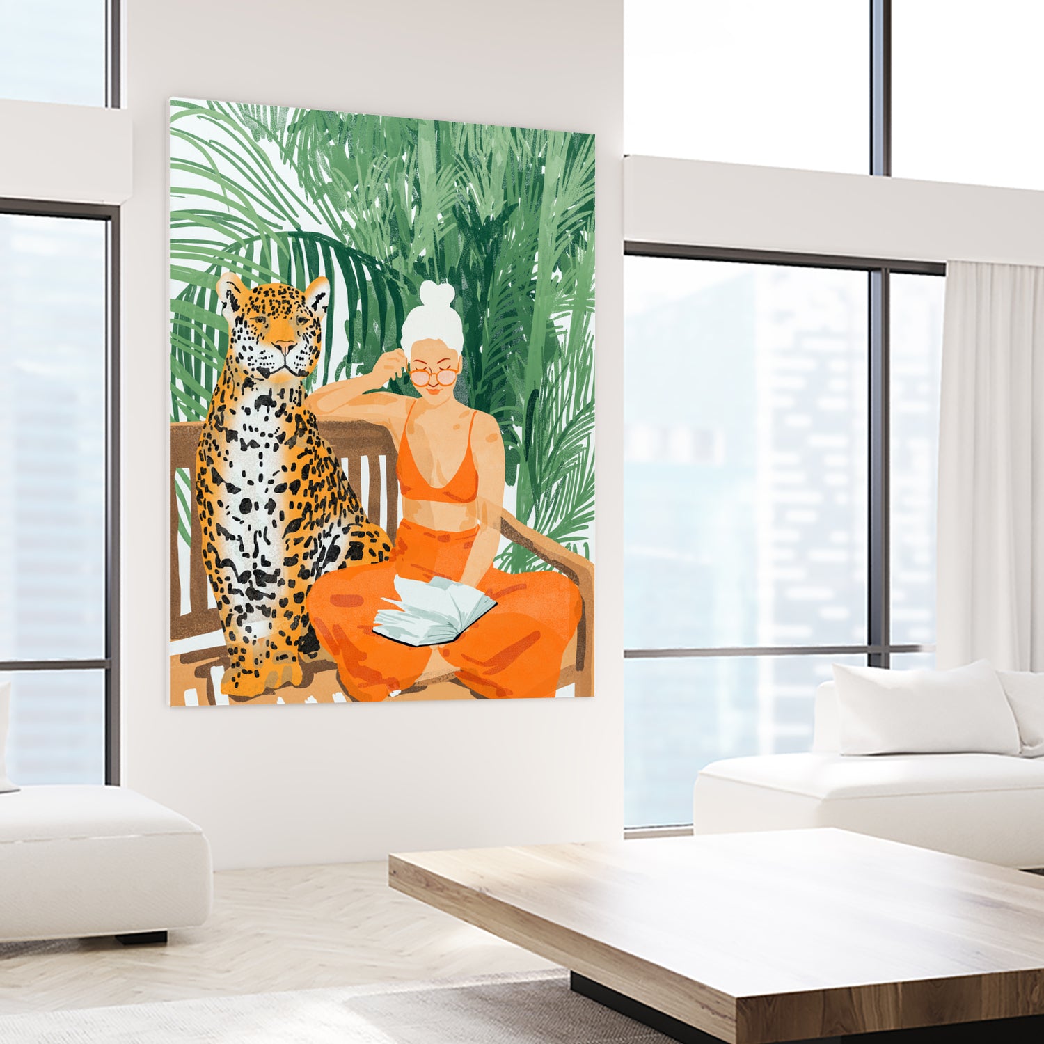 Jungle Vacay II by 83 Oranges on GIANT ART - orange digital tiger