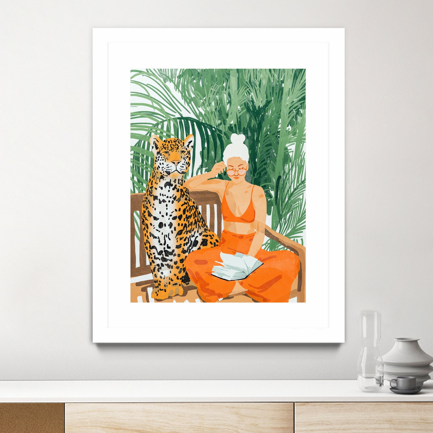 Jungle Vacay II by 83 Oranges on GIANT ART - orange digital tiger