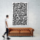 Bold Black Marker Doodle Lines by Bicone on GIANT ART