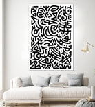 Bold Black Marker Doodle Lines by Bicone on GIANT ART