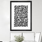 Bold Black Marker Doodle Lines by Bicone on GIANT ART