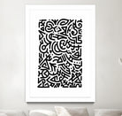 Bold Black Marker Doodle Lines by Bicone on GIANT ART