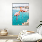 Flamingo on City Beach by Creativeaxle on GIANT ART