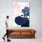 Blush Blue Fiddle Leaf Dream #1 #tropical #decor #art by Anita's & Bella's Art on GIANT ART