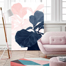 Blush Blue Fiddle Leaf Dream #1 #tropical #decor #art by Anita's & Bella's Art on GIANT ART