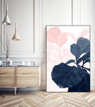 Blush Blue Fiddle Leaf Dream #1 #tropical #decor #art by Anita's & Bella's Art on GIANT ART