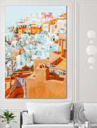 Santorini Vacay by 83 Oranges on GIANT ART - orange digital greece