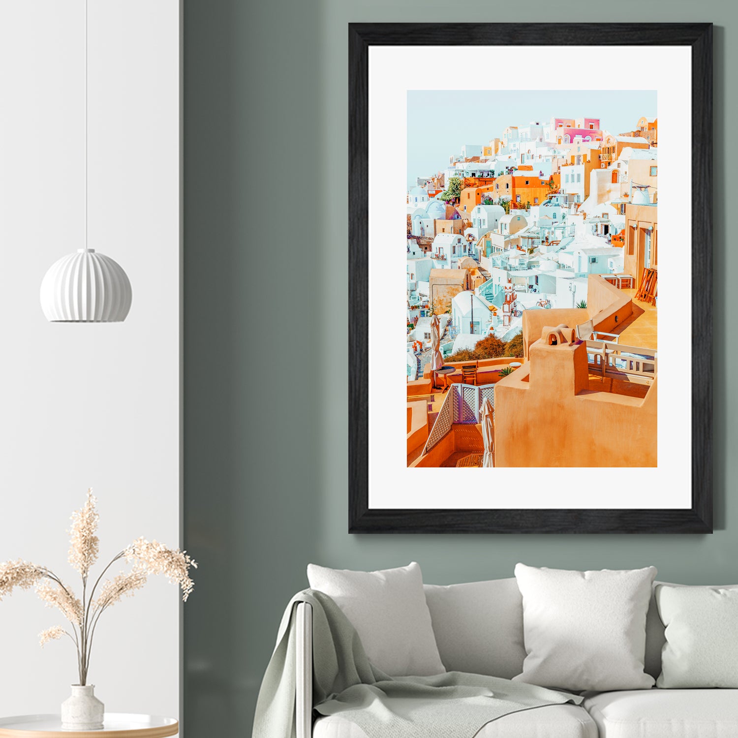 Santorini Vacay by 83 Oranges on GIANT ART - orange digital greece