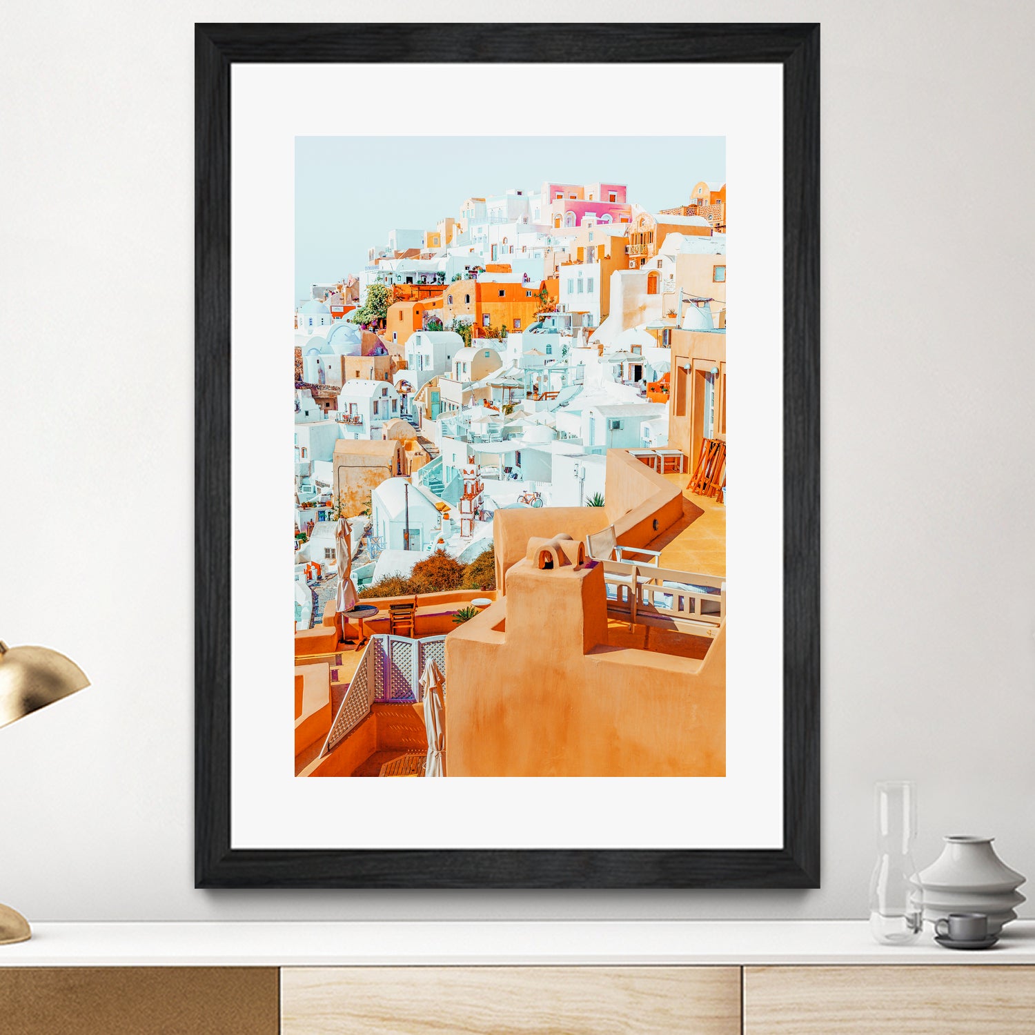 Santorini Vacay by 83 Oranges on GIANT ART - orange digital greece