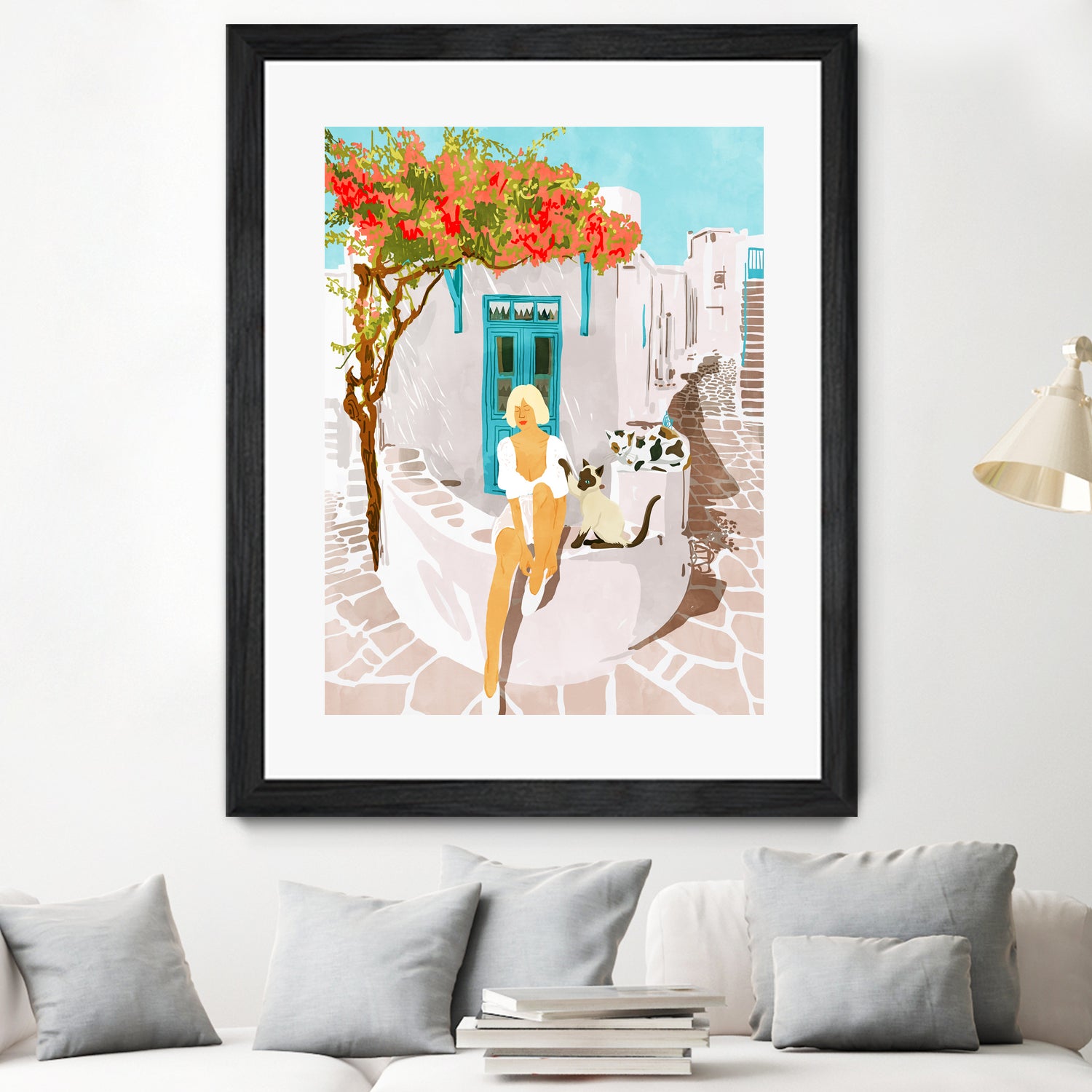 Greek Vacay by 83 Orange on GIANT ART - orange costal vacation