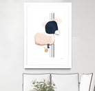 Abstract Study Blush and Navy Blue by Nordic Print Studio on GIANT ART